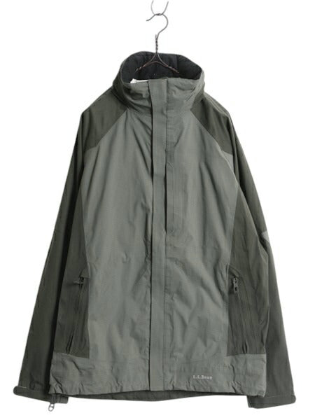 エルエルビーン ナイロン マウンテンパーカー ジャケット メンズ S アウトドア LLBEAN ジャンパー フルジップ ツートン ハイネック マンパ