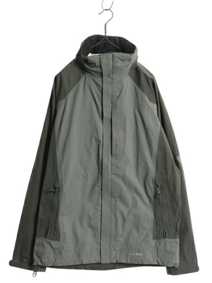 エルエルビーン ナイロン マウンテンパーカー ジャケット メンズ S アウトドア LLBEAN ジャンパー フルジップ ツートン ハイネック マンパ