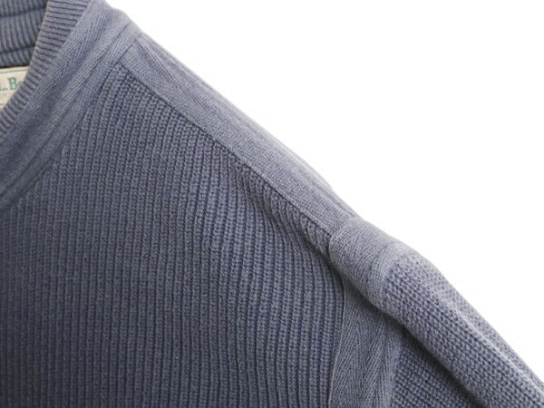 80s USA製 エルエルビーン ヘンリーネック コットン ニット セーター メンズ XL / ヴィンテージ LLBEAN アウトドア リブ編み 大きいサイズ