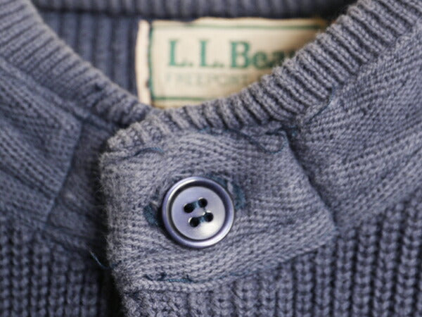 80s USA製 エルエルビーン ヘンリーネック コットン ニット セーター メンズ XL / ヴィンテージ LLBEAN アウトドア リブ編み 大きいサイズ