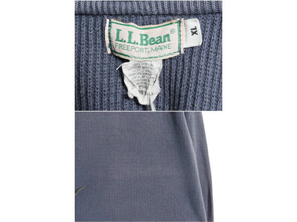 80s USA製 エルエルビーン ヘンリーネック コットン ニット セーター メンズ XL / ヴィンテージ LLBEAN アウトドア リブ編み 大きいサイズ