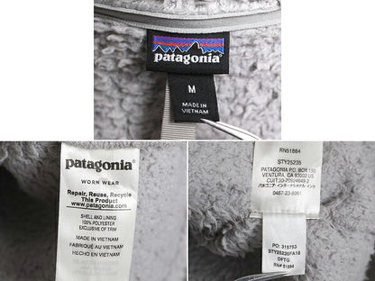 18年製 パタゴニア ロスガトス ハーフジップ レディース M / Patagonia アウトドア フリース プルオーバー ジャケット 毛長 パイル ボア 灰