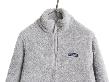 18年製 パタゴニア ロスガトス ハーフジップ レディース M / Patagonia アウトドア フリース プルオーバー ジャケット 毛長 パイル ボア 灰