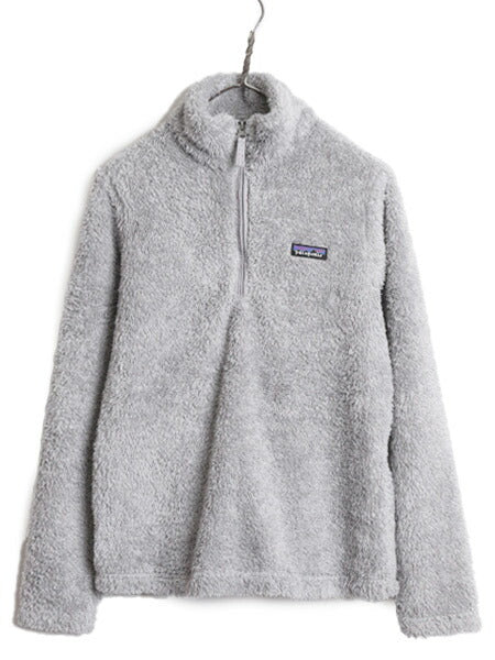 18年製 パタゴニア ロスガトス ハーフジップ レディース M / Patagonia アウトドア フリース プルオーバー ジャケット 毛長 パイル ボア 灰