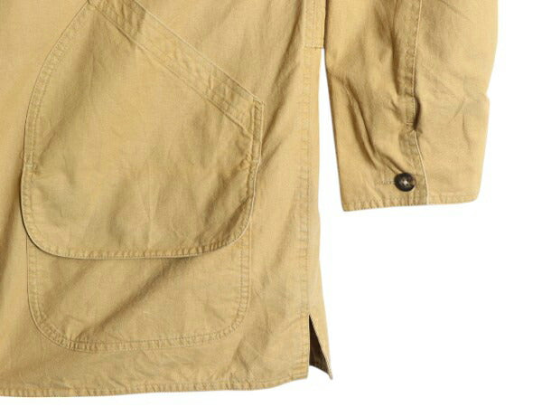 90s エルエルビーン ハンティング ジャケット レディース XL 古着 オールド LLBEAN アウトドア カバーオール ハーフ コート 襟 本革 レザー