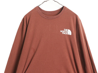 ノースフェイス 両面 プリント 長袖 Tシャツ メンズ L / The North Face アウトドア ロンT プリントT ロゴT バックプリント クルーネック