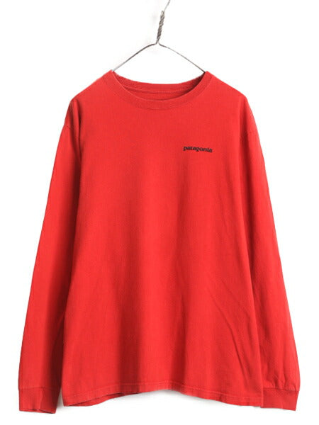 14年製 パタゴニア 両面 プリント 長袖 Tシャツ メンズ M / Patagonia アウトドア ロンT プリントT ロゴT フィッツロイ P6 バックプリント