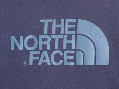 ノースフェイス プリント スウェット フード パーカー メンズ M 古着 The North Face アウトドア トレーナー プルオーバー 裏起毛 ネイビー