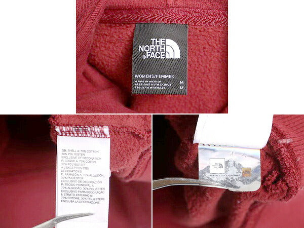 ノースフェイス プリント スウェット フード パーカー レディース M 古着 The North Face アウトドア トレーナー プルオーバー 裏起毛 薄手