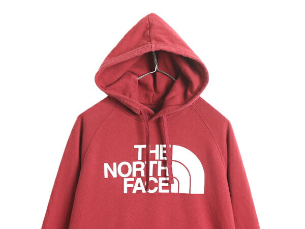 ノースフェイス プリント スウェット フード パーカー レディース M 古着 The North Face アウトドア トレーナー プルオーバー 裏起毛 薄手
