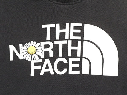 ノースフェイス プリント スウェット フード パーカー レディース S / 古着 The North Face プルオーバー 裏起毛 アウトドア 袖プリント 黒