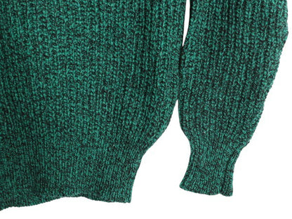 80s USA製 エルエルビーン ウール ニット セーター メンズ L / 古着 旧タグ ヴィンテージ LLBEAN クルーネック 無地 チャンキー アウトドア