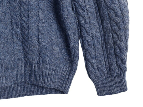 00s アイルランド製 エルエルビーン フィッシャーマン ウール ニット セーター メンズ L / 00年代 オールド LLBEAN アランニット ケーブル