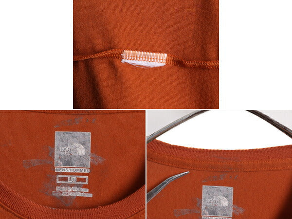 ノースフェイス ヴェイパーウィック ストレッチ 長袖 Tシャツ メンズ L / The North Face vaperwick ロンT ベースレイヤー 薄手 オレンジ