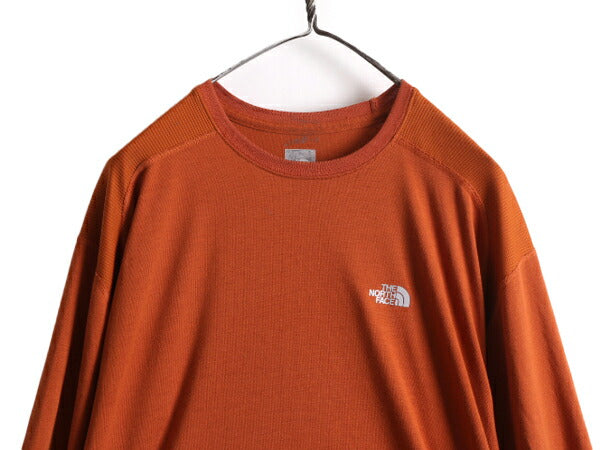ノースフェイス ヴェイパーウィック ストレッチ 長袖 Tシャツ メンズ L / The North Face vaperwick ロンT ベースレイヤー 薄手 オレンジ