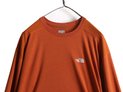 ノースフェイス ヴェイパーウィック ストレッチ 長袖 Tシャツ メンズ L / The North Face vaperwick ロンT ベースレイヤー 薄手 オレンジ