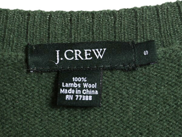 J CREW アーガイル ラム ウール ニット セーター メンズ S 古着 ジェイクルー Vネック 薄手 総柄 デザイン ミドルゲージ 薄手 マルチカラー