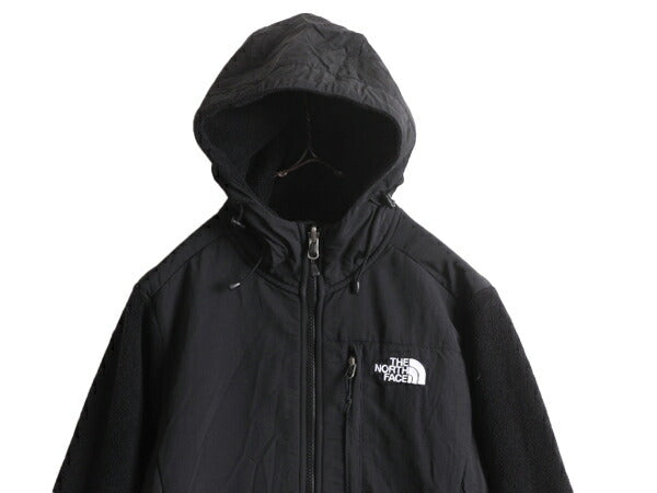 ノースフェイス フード付き デナリ ジャケット レディース S The North Face Denali フリース パーカー ジャンパー 黒 ブラック アウトドア