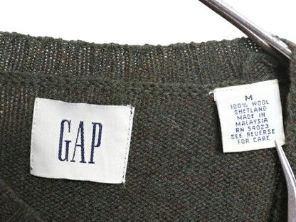 00s OLD GAP アーガイル シェットランド ウール ニット セーター メンズ M / 00年代 オールド ギャップ 旧タグ Vネック 総柄 マルチカラー