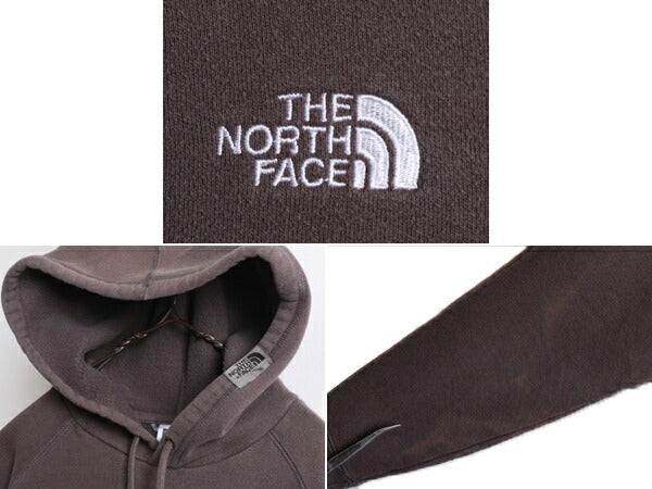 ノースフェイス ロゴ 刺繍 スウェット フード パーカー メンズ M / 古着 The North Face プルオーバー 裏起毛 トレーナー アウトドア 厚手