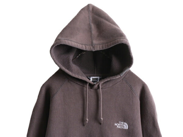 ノースフェイス ロゴ 刺繍 スウェット フード パーカー メンズ M / 古着 The North Face プルオーバー 裏起毛 トレーナー アウトドア 厚手