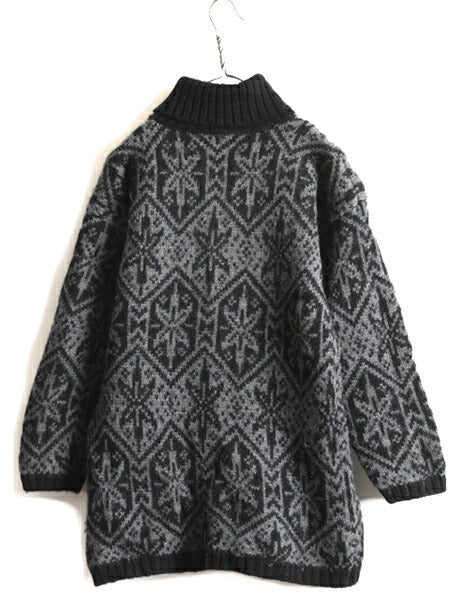 90s ■ OLD GAP タートルネック ノルディック ウール ニット セーター ( レディース M ) 古着 90年代 オールド ギャップ 紺タグ ハイネック