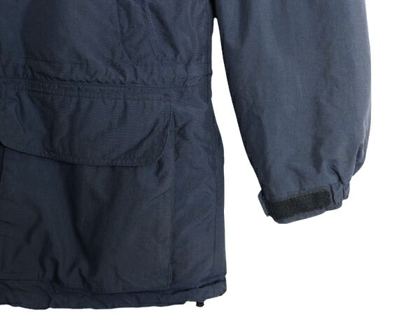 ノースフェイス ナイロン ダウン パーカー ジャケット メンズ M The North face アウトドア フェイク ファー付き ブルゾン マンパ ネイビー