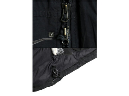 ノースフェイス ナイロン ダウン ジャケット メンズ M アウトドア The North face HYVENT ブルゾン フルジップ ハイネック ワンポイント 黒