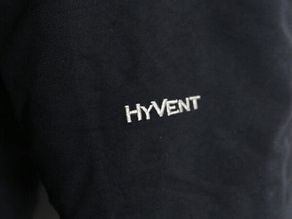 ノースフェイス ナイロン ダウン ジャケット メンズ M アウトドア The North face HYVENT ブルゾン フルジップ ハイネック ワンポイント 黒