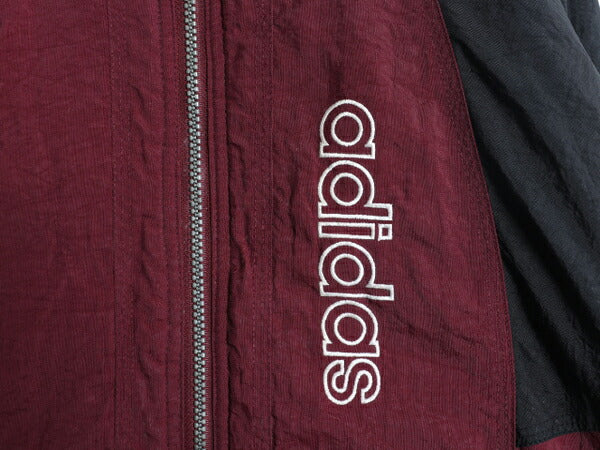 90s アディダス 中綿 ナイロン パーカー ジャケット メンズ XL / 90年代 adidas オールド ジャンパー ウォームアップ キルティング 3ライン