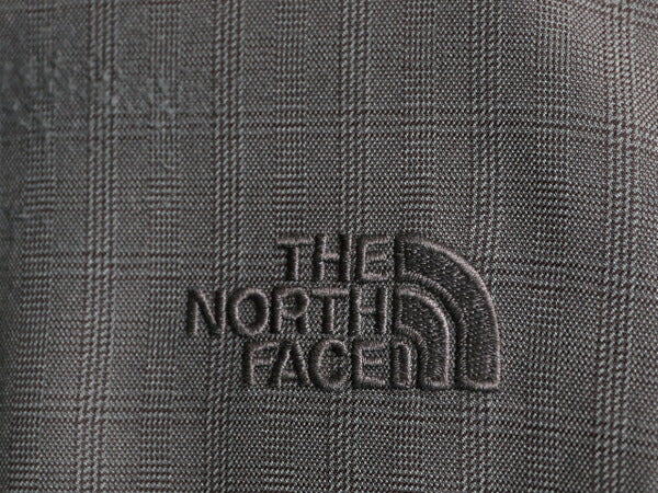 ノースフェイス HYVENT ダウン ジャケット レディース XL 古着 The North Face パーカー ハーフ コート チェック 総柄 フェイク ファー付き