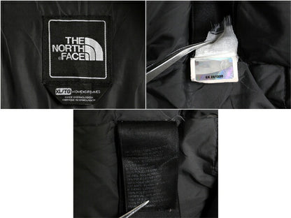 ノースフェイス HYVENT ダウン ジャケット レディース XL 古着 The North Face パーカー ハーフ コート チェック 総柄 フェイク ファー付き