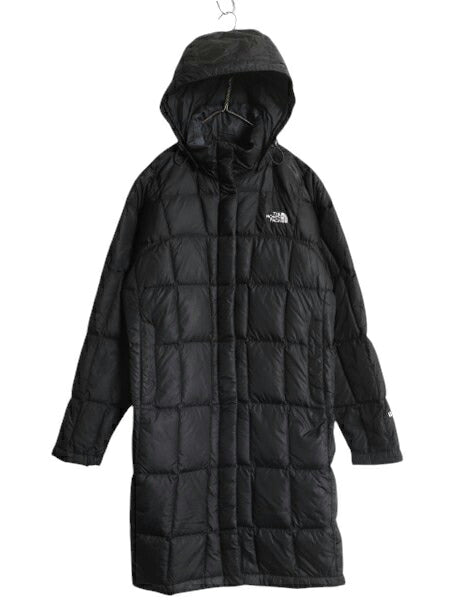 US企画 ノースフェイス ロング ダウン コート レディース S / The North Face アウトドア パーカー ジャケット キルティング 600フィル 黒