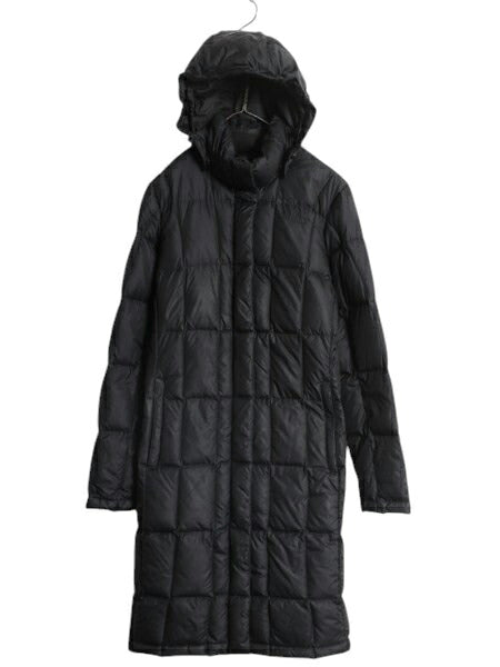 US企画 ノースフェイス ロング ダウン コート レディース M / The North Face アウトドア パーカー ジャケット 550フィル キルティング 黒