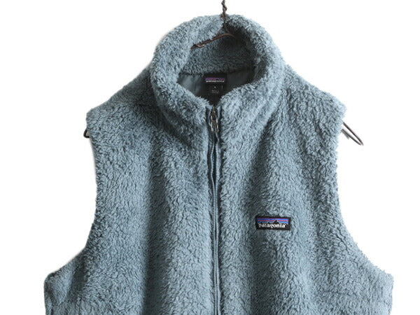 18年製 パタゴニア ロスガトス フリース ベスト レディース L 古着 Patagonia 毛長 パイル ボア 重ね着 フルジップ アウトドア ハイネック