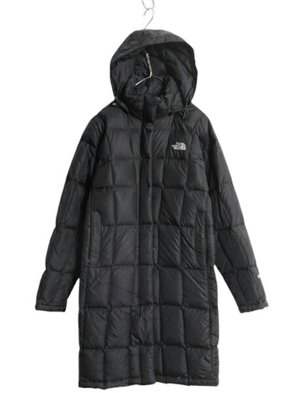 US企画 ノースフェイス ロング ダウン コート レディース XS / The North Face アウトドア パーカー ジャケット キルティング 600フィル 黒