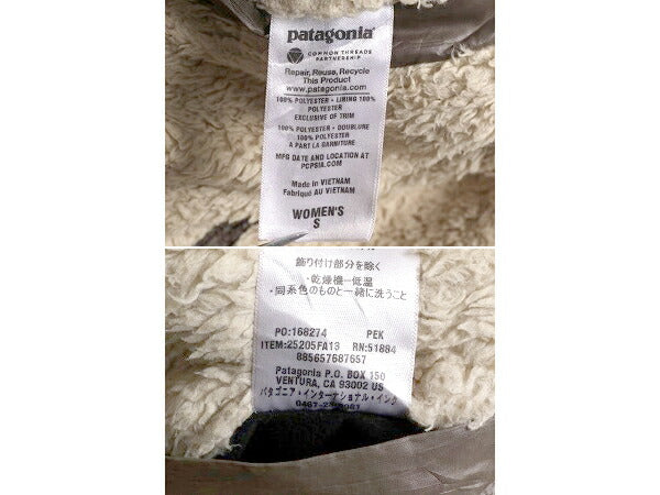 13年製 パタゴニア ロスロボス リバーシブル ベスト レディース S 古着 Patagonia 毛長 パイル ボア フリース ナイロン 重ね着 フルジップ