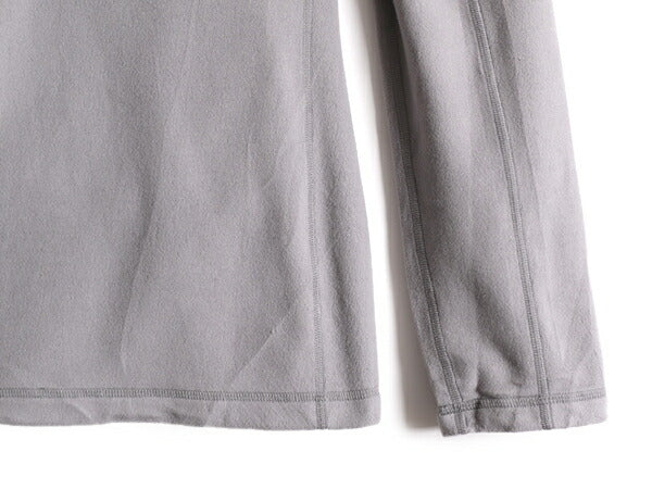 19年製 パタゴニア マイクロD ハーフジップ フリース プルオーバー レディース L 古着 Patagonia アウトドア ロンT 長袖 Tシャツ 企業物 灰