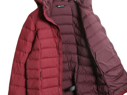 US企画 ノースフェイス ダウン パーカー ジャケット レディース XL The North Face 700フィル  ストレッチ ナイロン キルティング ブルゾン