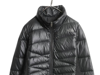 ノースフェイス ナイロン ダウン ジャケット レディース M / The North Face キルティング ジャンパー ストレッチ 切替 600フィル ブラック