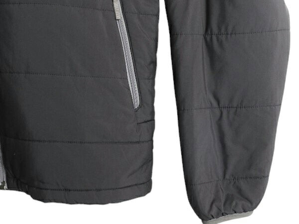US企画 ノースフェイス 中綿 ナイロン ジャケット メンズ M The North Face アウトドア ブルゾン キルティング フルジップ ハイネック 濃灰