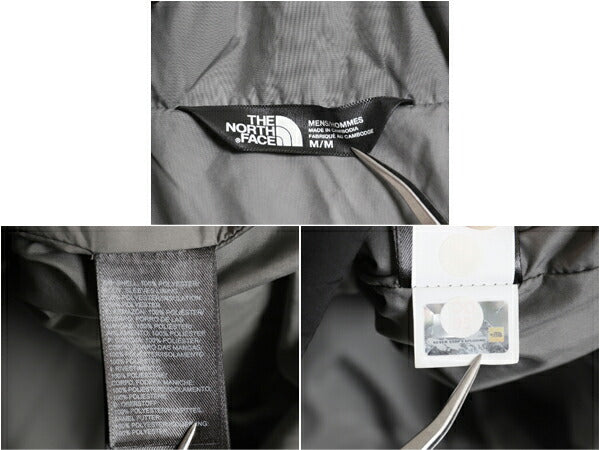 US企画 ノースフェイス 中綿 ナイロン ジャケット メンズ M The North Face アウトドア ブルゾン キルティング フルジップ ハイネック 濃灰