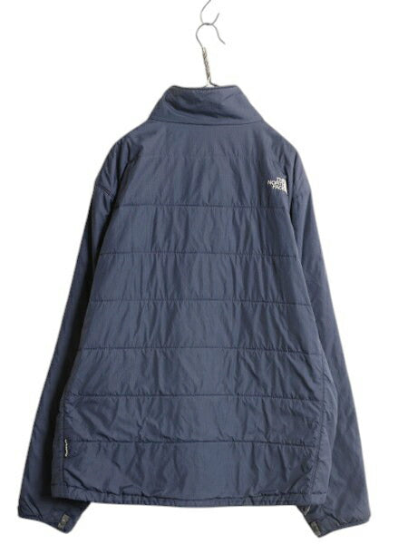ノースフェイス 中綿 ナイロン ジャケット メンズ XL 古着 The North Face フルジップ ブルゾン アウトドア プリマロフト 大きいサイズ 紺