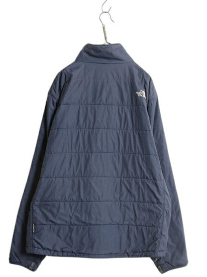 ノースフェイス 中綿 ナイロン ジャケット メンズ XL 古着 The North Face フルジップ ブルゾン アウトドア プリマロフト 大きいサイズ 紺