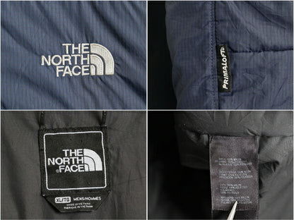 ノースフェイス 中綿 ナイロン ジャケット メンズ XL 古着 The North Face フルジップ ブルゾン アウトドア プリマロフト 大きいサイズ 紺