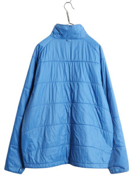 ノースフェイス 中綿 ナイロン ジャケット メンズ XL 古着 The North Face フルジップ アウトドア ジャンパー ハイネック 大きいサイズ 青