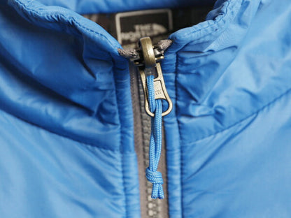 ノースフェイス 中綿 ナイロン ジャケット メンズ XL 古着 The North Face フルジップ アウトドア ジャンパー ハイネック 大きいサイズ 青