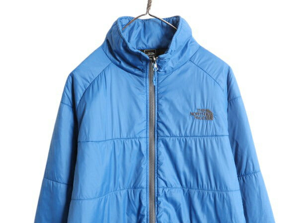 ノースフェイス 中綿 ナイロン ジャケット メンズ XL 古着 The North Face フルジップ アウトドア ジャンパー ハイネック 大きいサイズ 青