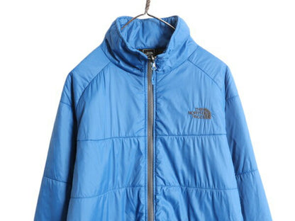 ノースフェイス 中綿 ナイロン ジャケット メンズ XL 古着 The North Face フルジップ アウトドア ジャンパー ハイネック 大きいサイズ 青