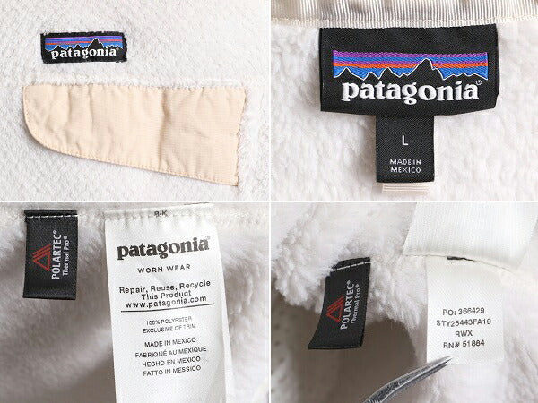 19年製 パタゴニア リツール スナップT プルオーバー ジャケット レディース L / Patagonia アウトドア フリース 毛足 ブルゾン ハイネック